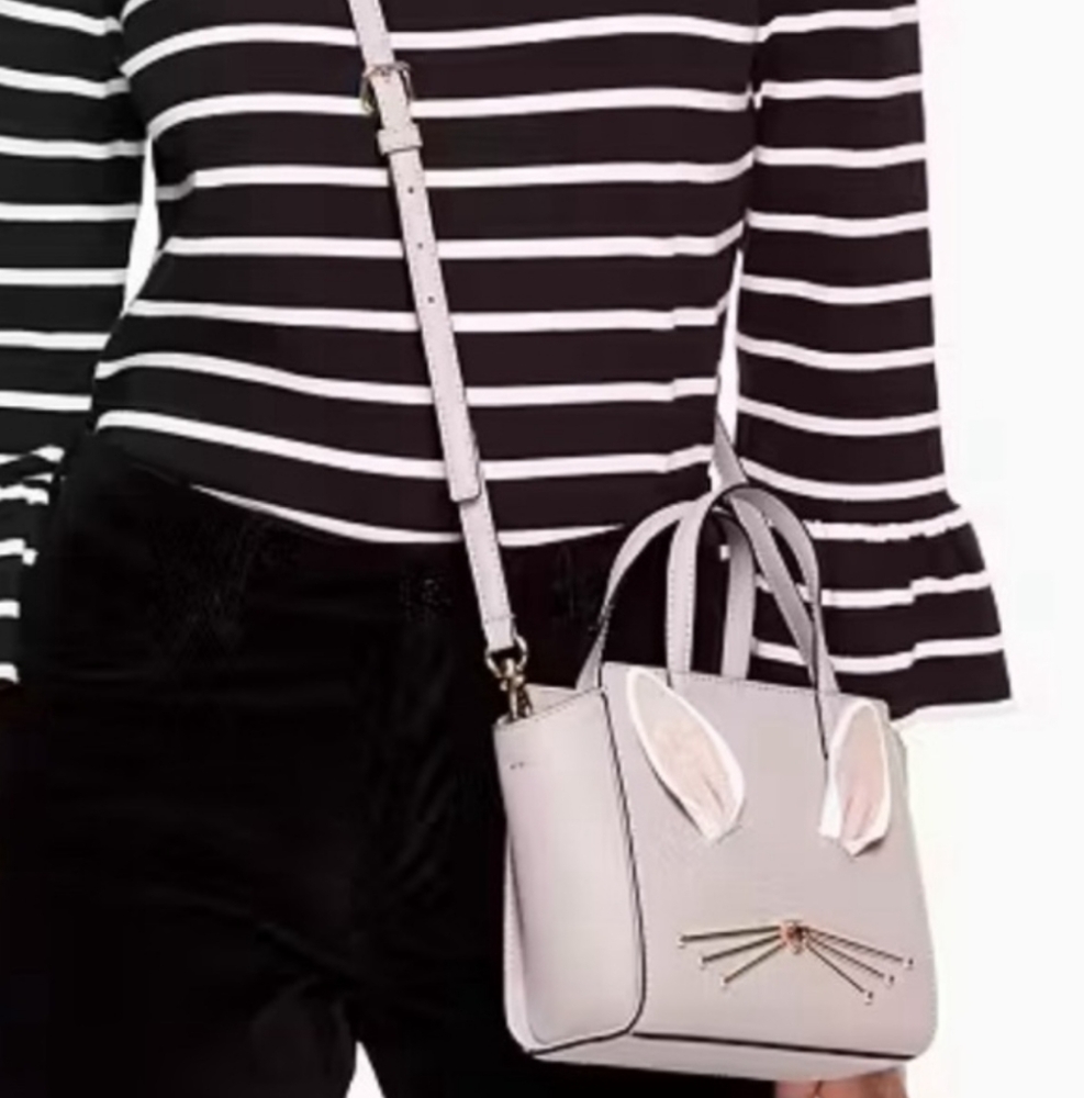 Kate Spade Novelty Hop To It Rabbit Mini Hayden Convertible Crossbody - Picture 11 of 11